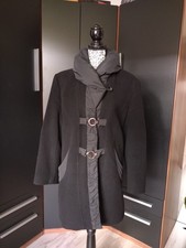 Wollmantel Damen Schwarz Größe 42