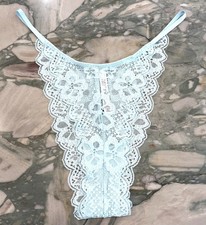 NEW Victoria Secret Dream Angels All Over Lace Brazilian - Opal Blue - XL
