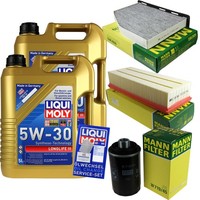 Mann Inspektionspaket 10L Liqui Moly Longlife 5W-30 FüR Audi A3 1.8 Tfsi 2.0 Q3