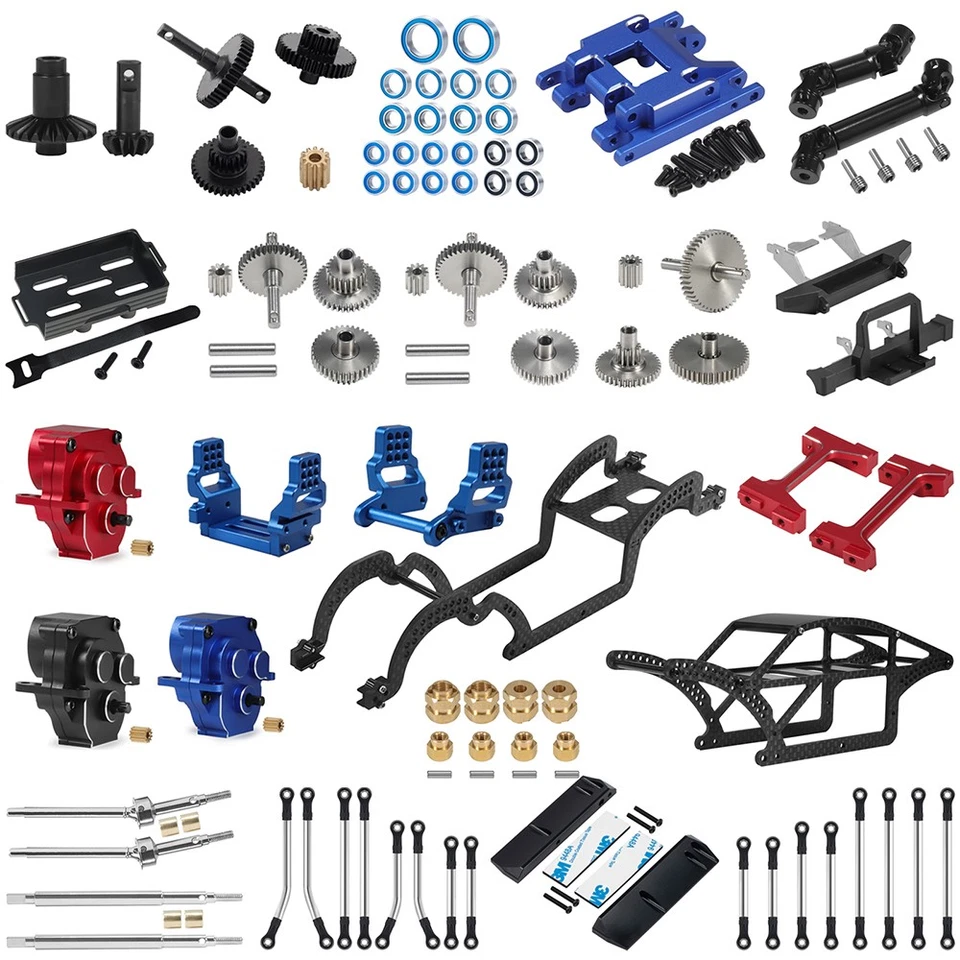 For TRX4M RC Car Servo Arm/Chassis Links/Steering Cup/Gearbox Gear/Skid Plate - Image 3 of 4