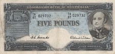 1960 Five Pound Coombs/Wilson R50 Very Fine