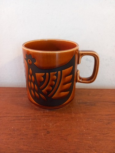Hornsea England Hahn Huhn John Clappison Keramik Kaffeebecher Vintage MCM