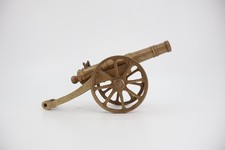 Vintage Solid Brass Decorative Cannon Wheeled Miniature Desk Cannon Military