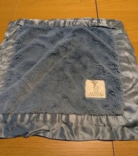 Little Giraffe Luxe Dark Blue Lovey Satin Trim Soft Rare Blanket