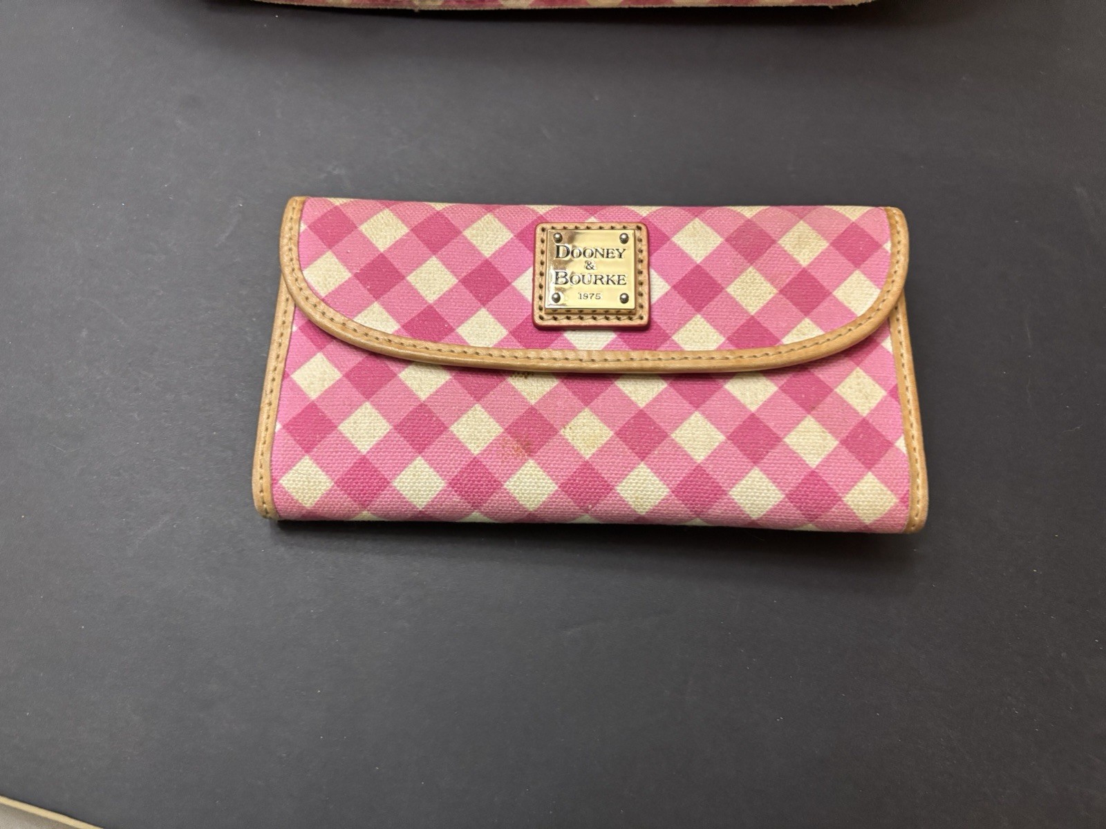 dooney bourke gingham drawstring handbag large wi… - image 11