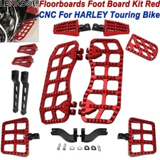 For Harley Floorboards Shifter Pegs Levers Touring Street Glide Floor Boards Red