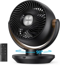Fan for Bedroom, Desk Air Circulator Fan with Remote, 11 Inch Table Fans for Who
