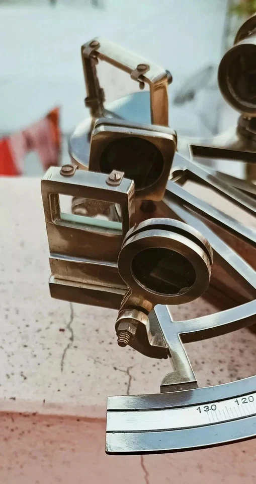 Instrumento astrolábio de navegação marinho náutico antigo bronze 8" presente massa X - Imagem 3 de 4