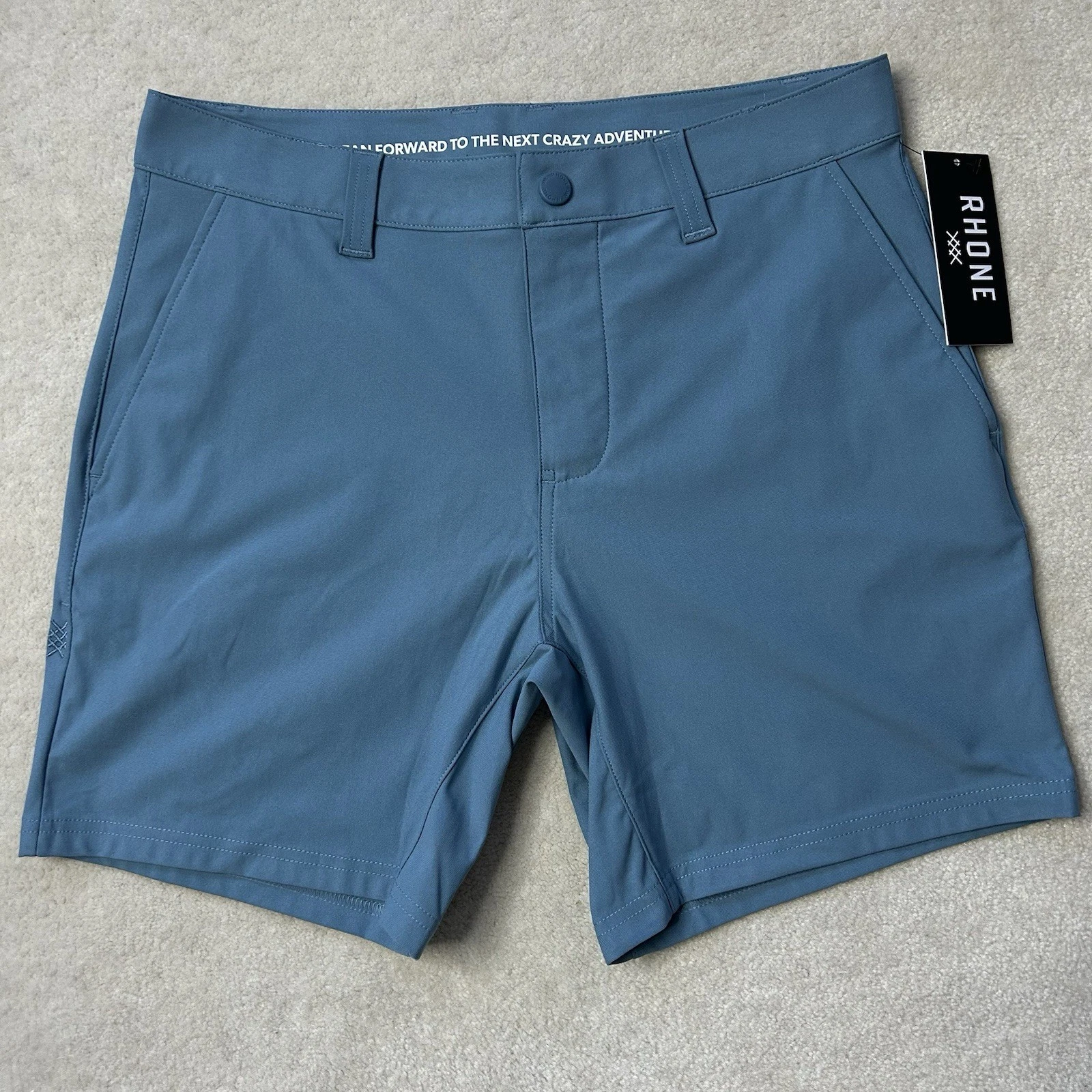 Rhone Commuter Chino Shorts Men’s 30 Stretch Performance 7” Stone Blue
Opens in a new window or tab