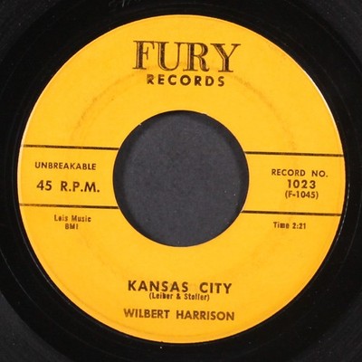 WILBERT HARRISON: kansas city / listen, my darling FURY 7'' Single 45 RPM