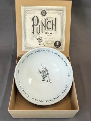 David Wondrich Cocktail Kingdom Punch Bowl 1 Gallon Ceramic Bowl NEW In Box