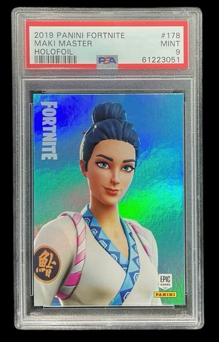2019 panini fortnite #178 maki master; first USA print holofoil PSA 9 (S1 HOLO)