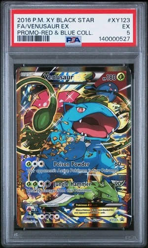 2016 Pokemon XY Black Star XY123 Venusaur EX PSA 5 140000527