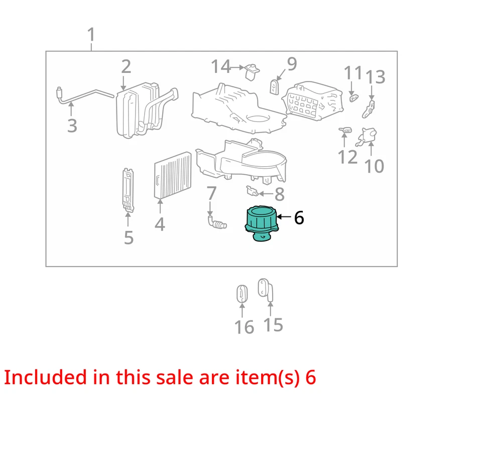 Hyundai Sonata 2002-2005 calefacción aire acondicionado trasero motor QVCSO Foto 2 de 3