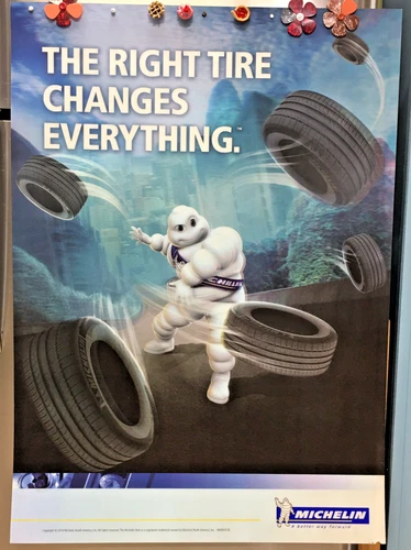 Michelin Man Tires 3D Lenticular Poster Advertising Sign 27x38 Vintage 2010