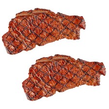 DOYIFUN 2 Pcs Fake Steak Artificial Cooked Roast Beef Lifelike Meat for Table...