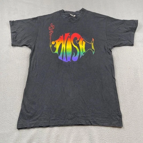 Phish Summer Tour T Shirt Mens L Tee Jays Rainb 1990s vintage concert t-shirt, vintage, single stitch, B+ condition