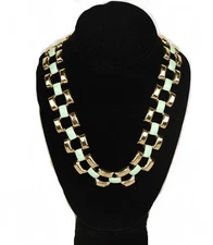 Lot of 23 Pieces The Skyline Collection Women's Green Link Necklace