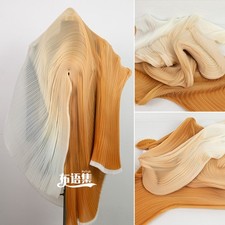 1M Gradient Color Pleated Hard Mesh Fabric DIY Dress Gown Clothing Design Crafts
