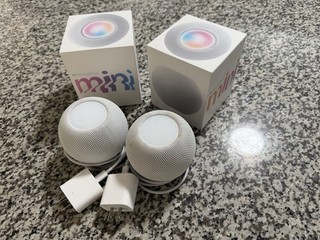 Apple HomePod Mini (1st Gen) Pair of 2 White Great Condition Tested