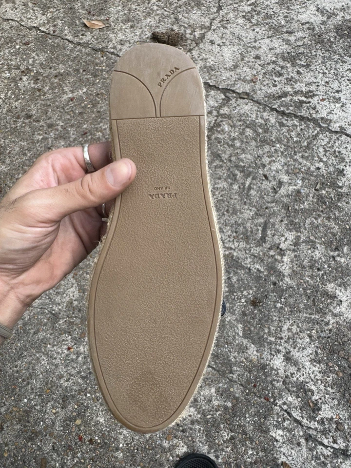 PRADA ALPARGATAS DENIM PLANAS TALLA 38.5 EU, 7.5 US, 5.5 UK Foto 4 de 4