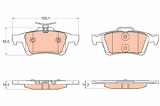 BREMSBELAGSATZ FÜR FORD GRAND C-MAX (DXA/CB7, DXA/CEU) - TRW GDB2033