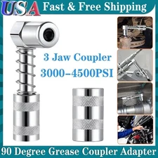 4500 PSI Grease Nozzle Adapter Grease Gun- Accessory 90 Degree Grease Coupler