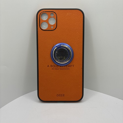 iPhone 11 Pro Max Phone Case Orange Black Deer A Bold Attempt is Half Success