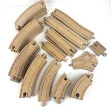 Lot 33 Pc Wooden Train Track Railway Set Thomas The Train Brio Replacement Extra
