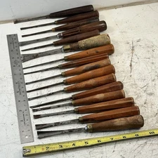 Vintage Antique C Maiers  Gouge Wood Carving Chisel Wood Working Tools Lot Of 16