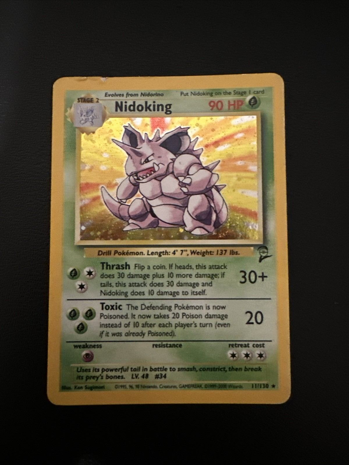 Nidoking 011/130 Base Set 2 Holo