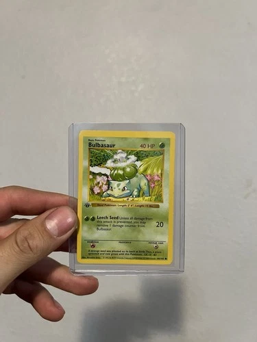 Pokemon 1st edition Base Set Bulbasaur 44/102 LP - Read description