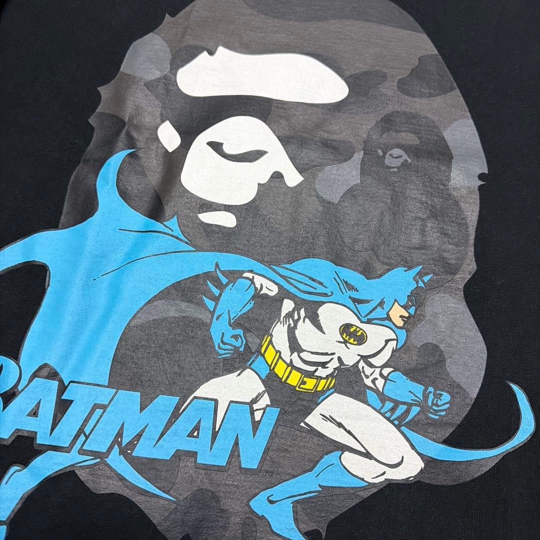 APE BAPE DC COMICS BATMAN RONT T-SHIRT L BLACK 596676 thumbnail 2