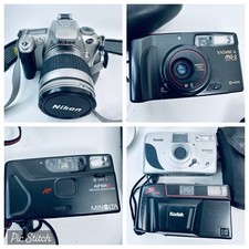 Vintage Film Camera Bundle Nikon F55 Minolta AF101R Kodak Advantix Yashica PROP