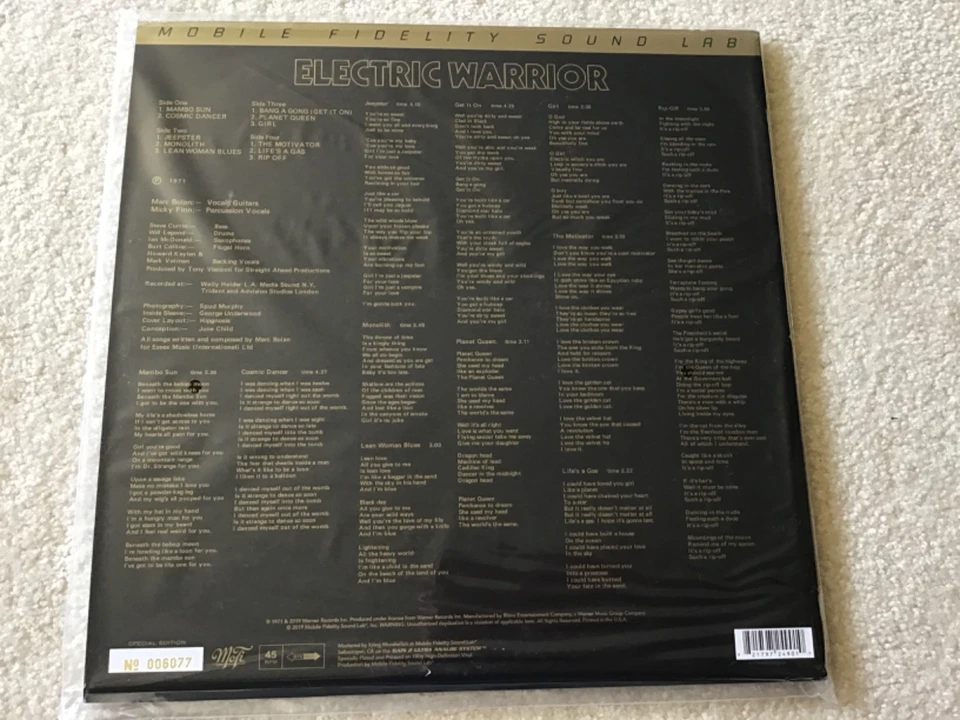 MFSL T-REX Mobile Fidelity ELECTRIC WARRIOR Sealed Original Master Recording OMR - Image 2 of 4