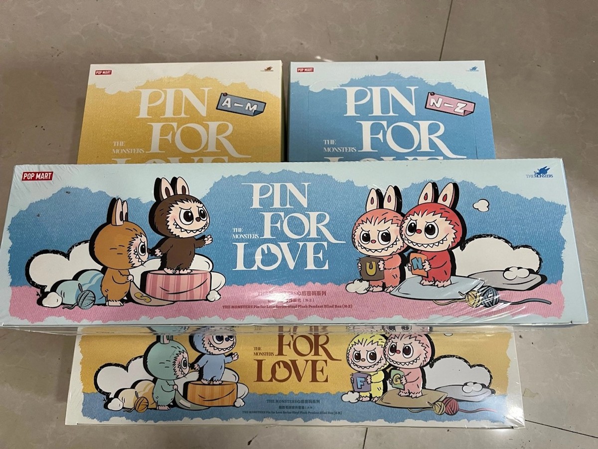 CHOOSE YOUR LETTER Labubu V4 Pin for Love A-Z Popmart Authentic V1