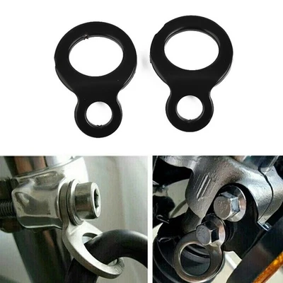 Point Lock Tie Strap Rings Black UTV 2 Piece Trailer Bikes Vehicles - Image 1 of 4