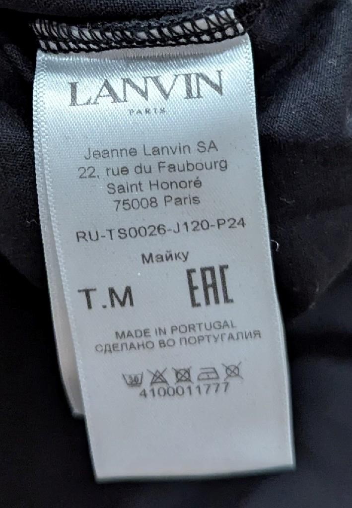 $690 Mens LANVIN x Future Logo Graphic T-Shirt Black Medium