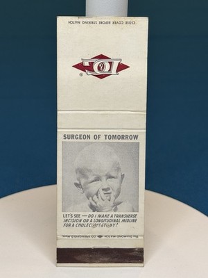 Davis & Geck Atraumatic Needles VTG Matchbook Cover 1878