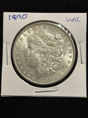 1890-P Morgan Silver Dollar $1 Uncirculated 90% Silver Nice Coin, Great Date