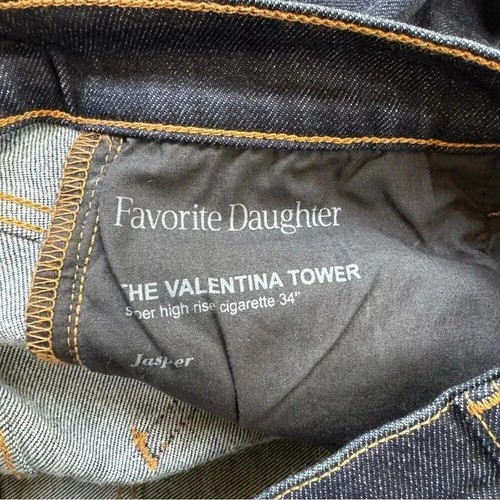 NWT Favorite Daughter The Valentina Tower Super High Rise Jeans in Blue Sz 27 - Picture 4 of 15