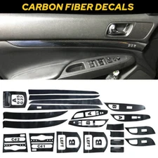 Set Carbon Fiber Full Interior Kit Cover Trim For Infiniti G37 Sedan 2010-2013