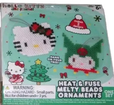Sanrio Hello Kitty Craft Heat  Fuse Melty Beads Christmas Ornaments NEW