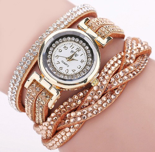 Wrap Around Bling Uhr GOLD SILBER SCHWARZ - Bild 2 von 8