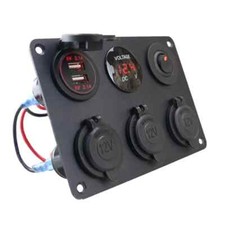 12V Multi Panel Cigarette Lighter Plug Socket Power Outlet 4.2A Dual USB Charger