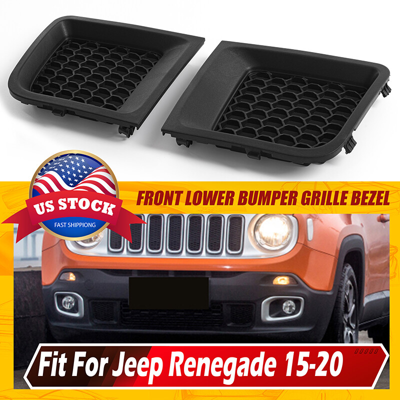 Black Front Bumper Grille Insert for 2015-2017 Jeep Renegade