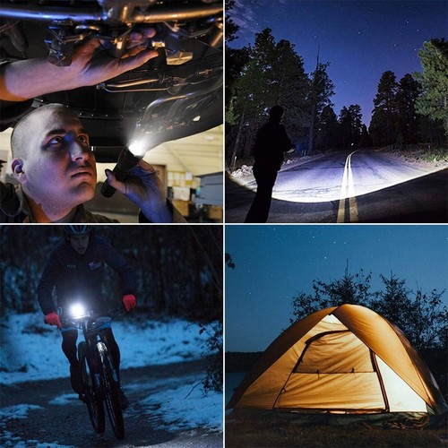 LED Torch Rechargeable, 15000 Lux Super Bright Adjustable Focus Flashlight with - Picture 7 of 8