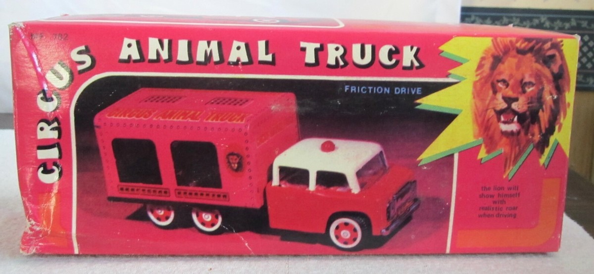 Vintage Circus Animal Truck MF 782 Tin Friction - BOX ONLY