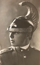 RARE!  WW1 ITALIAN ARMY HEAVY CAVALRY LANCER c1915 ID'd PHOTO POSTCARD RPPC