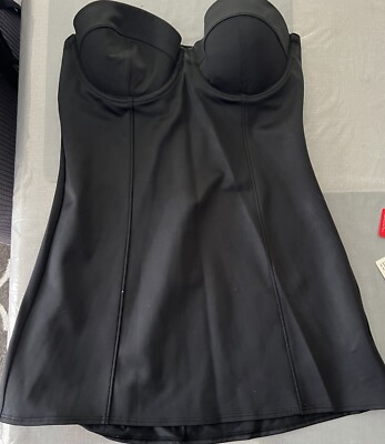 Spandx Sara Blakely Dresskini Black Halter Style Suit Size 12 NO TAG FREE SHIP